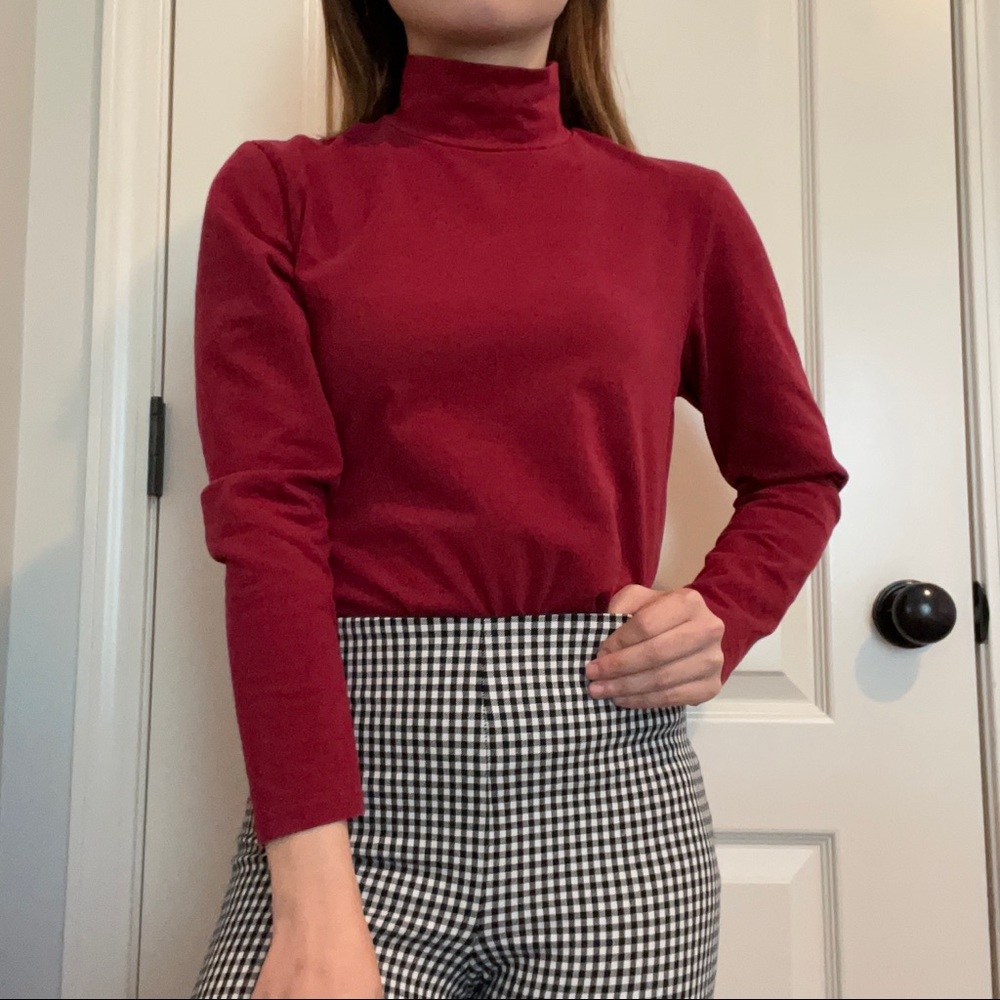 Caslon Red Turtleneck Top